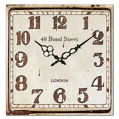 Bond Street Square Wall Clock